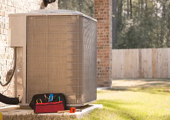 AC unit ready for maintenance to prepare for Portland winter.