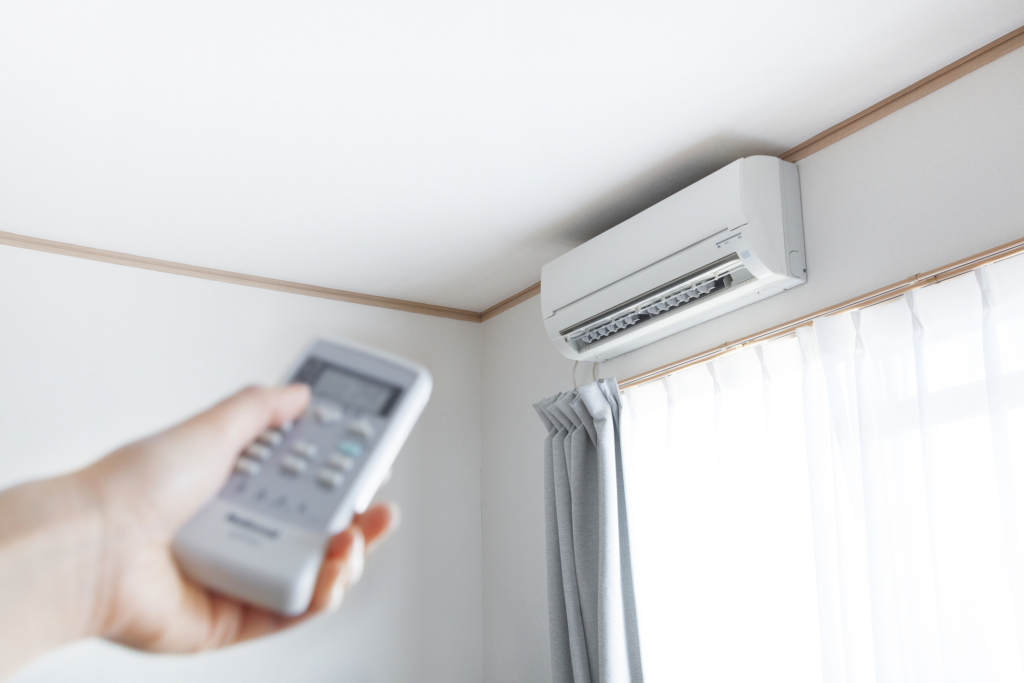 Newly installed mini-split tested by a technician in Portland home.